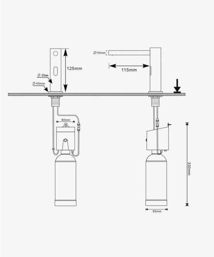 Automatic soap dispenser, gunmetal – Corbeau