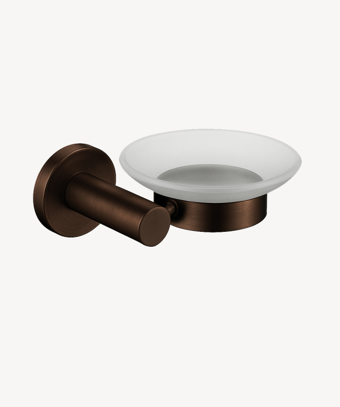 Wall-mounted soap dish brushed moka - Corbeau
