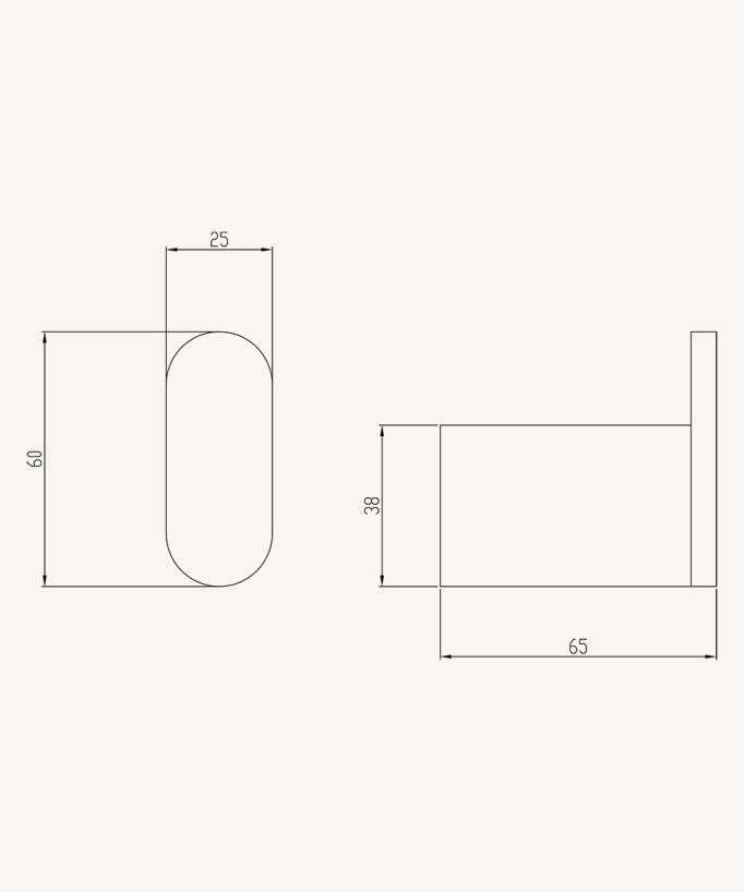 Single wall hook Chrome – Fiumina