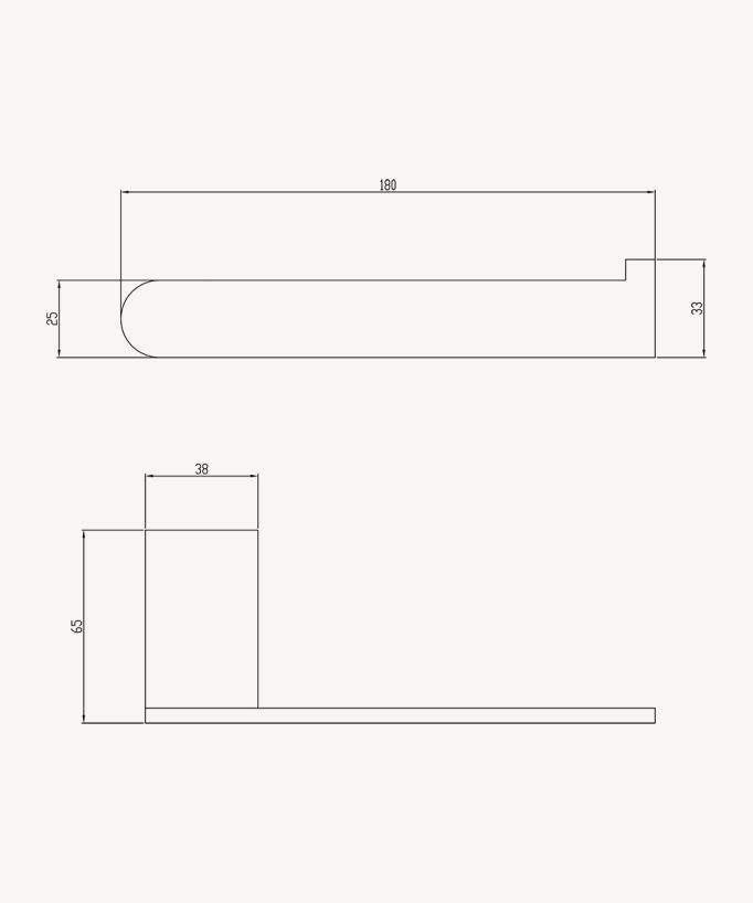 Wall-mounted bath towel rail Brushed gold – Fiumina