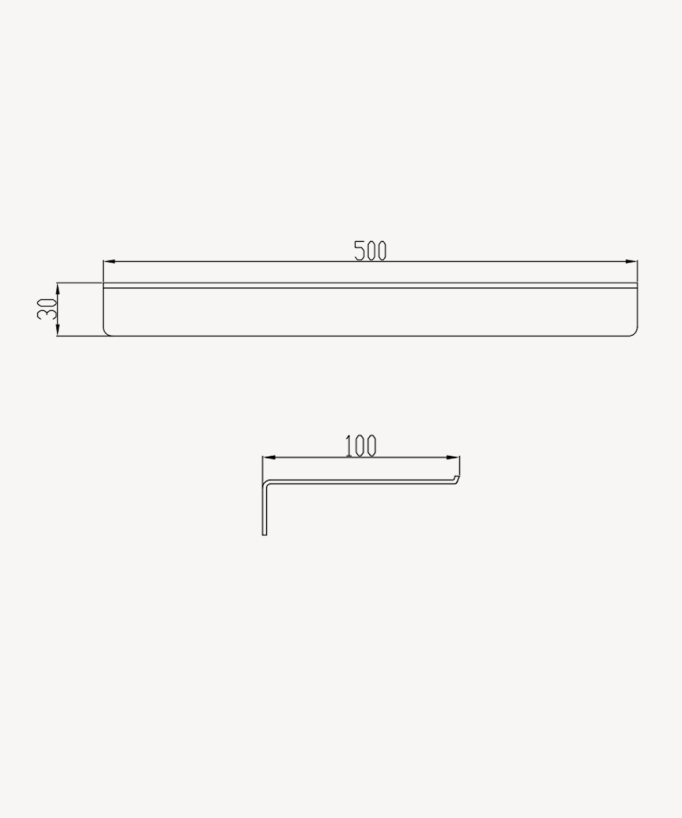 Stainless Steel Wall Shelf 50 cm - Chrome