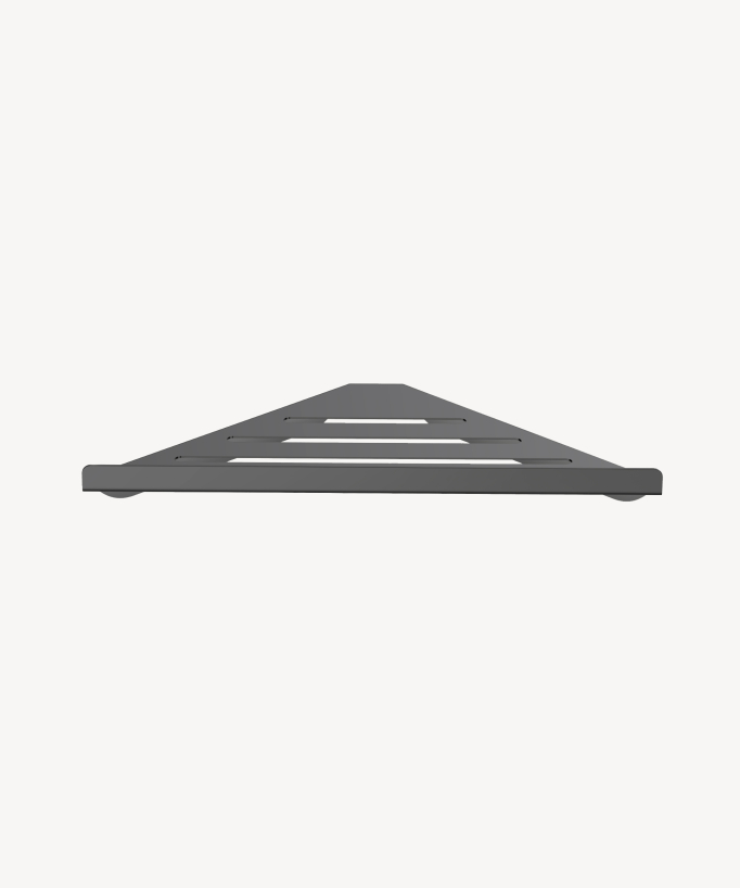 Stainless Steel Corner Shelf - Gun Metal