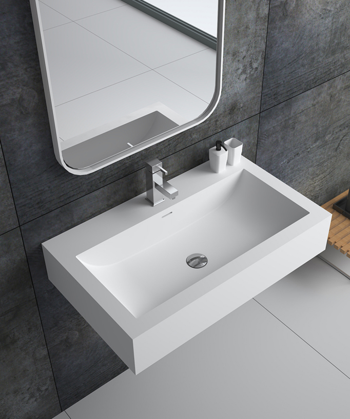 Zongo Wall-Hung Basin - Matte White