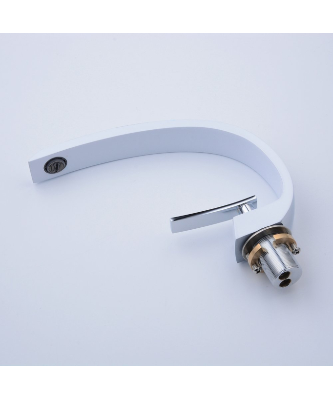 Sleek Style White Basin Tap