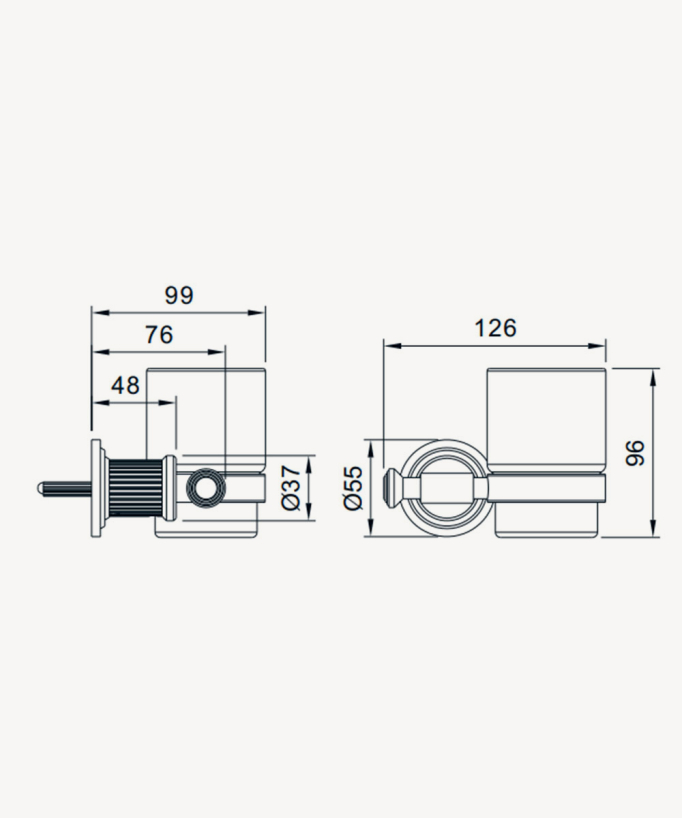 Wall-mounted tumbler holder – Hera