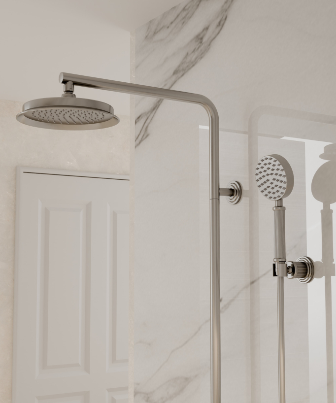 Thermostatic shower column – Brushed Nickel – Hera