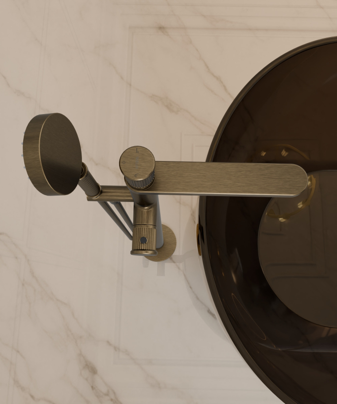 Freestanding thermostatic bath mixer tap – Bronze – Hera