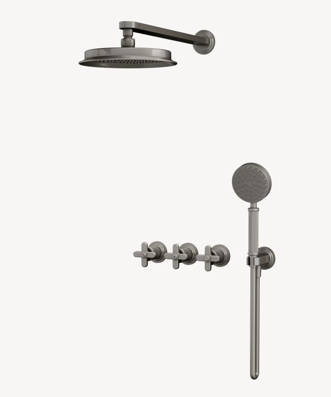 Concealed Shower Pack - Mixer, Rain Shower Head & Hand Shower - Hera