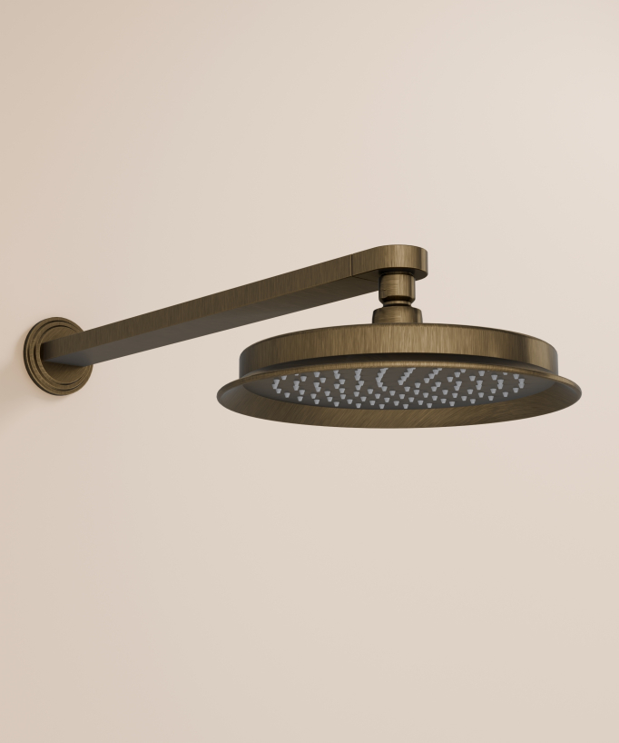 Concealed Shower Pack - Bronze - Mixer, Rain Shower Head & Hand Shower - Hera