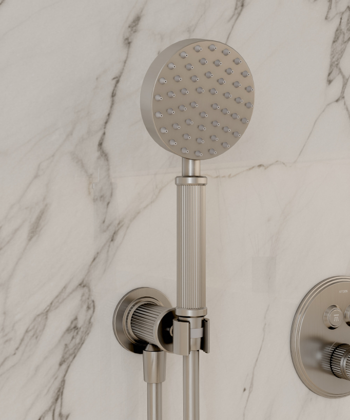 Concealed thermostatic shower column – Brushed Nickel – Hera