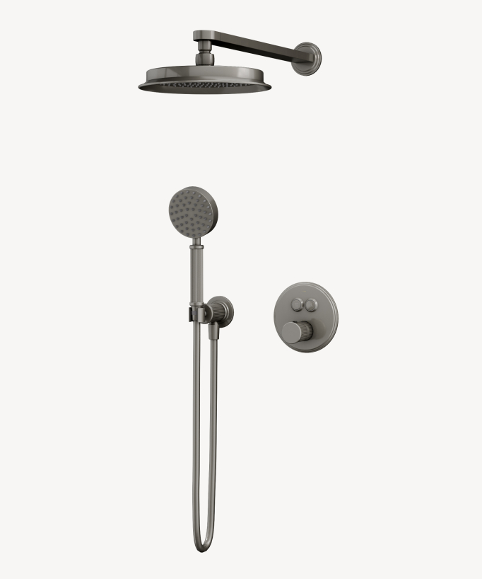 Concealed thermostatic shower column – Brushed Nickel – Hera