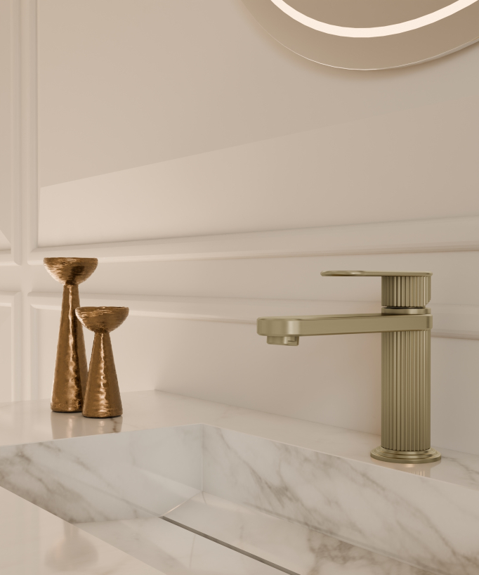 Deck-mounted basin mixer – Hera