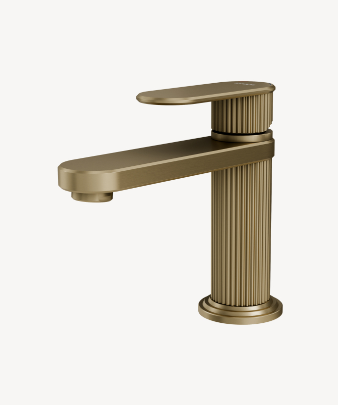 Countertop Basin Mixer Tap, Brushed Gold - Hera