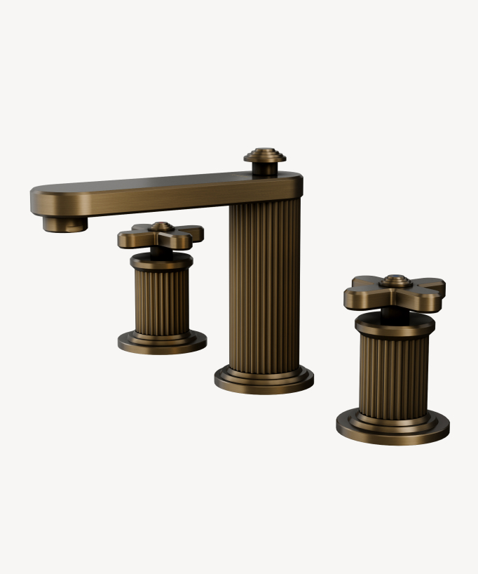 Deck-mounted two-handle basin mixer – Hera