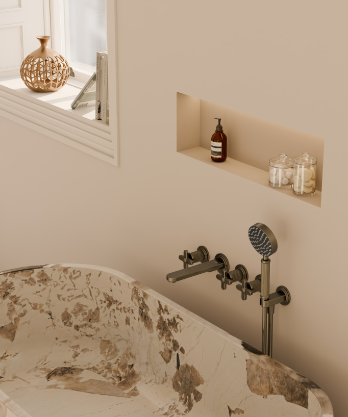 Concealed bath mixer (two-handle) – Hera