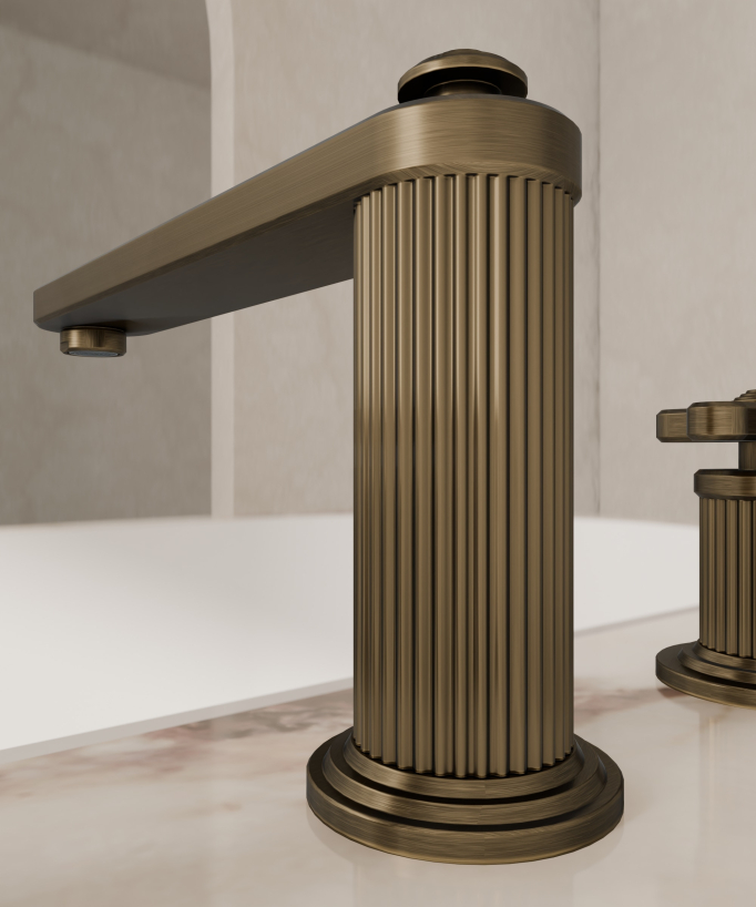 5-hole deck-mounted bath-shower mixer – Bronze – Hera
