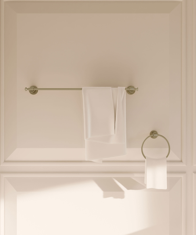 Hera Wall-Mounted Towel Ring - Brushed Gold