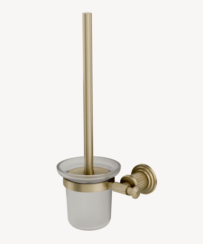 Hera Wall-Mounted Toilet Brush Holder - Brushed Gold