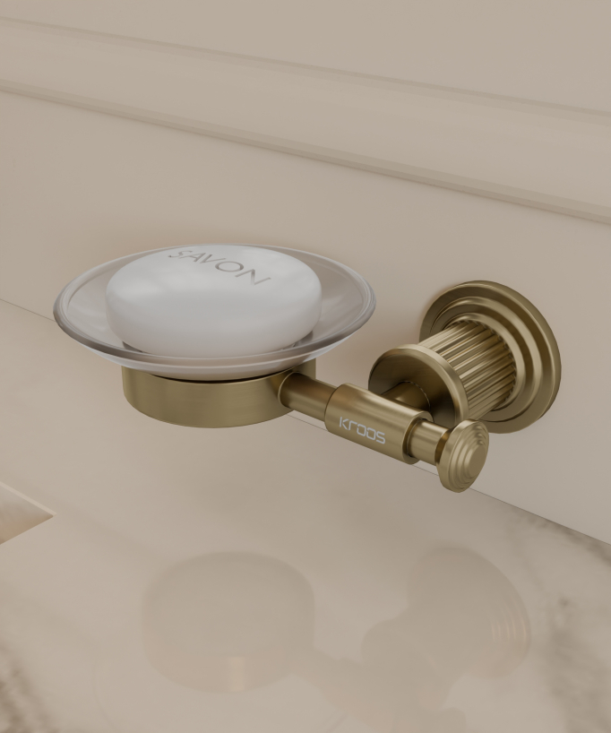 Hera Wall-Mounted Soap Dish - Brushed Gold