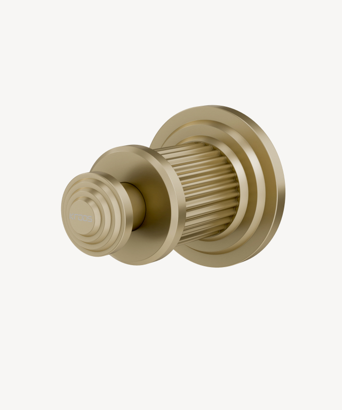 Hera Single Robe Hook - Brushed Gold