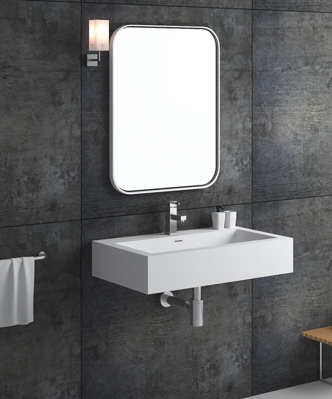 Zongo Wall-Hung Basin - Matte White