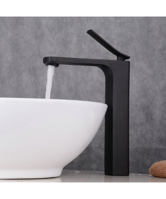 Matt Black Single Hole Basin Tap - Sleek Style
