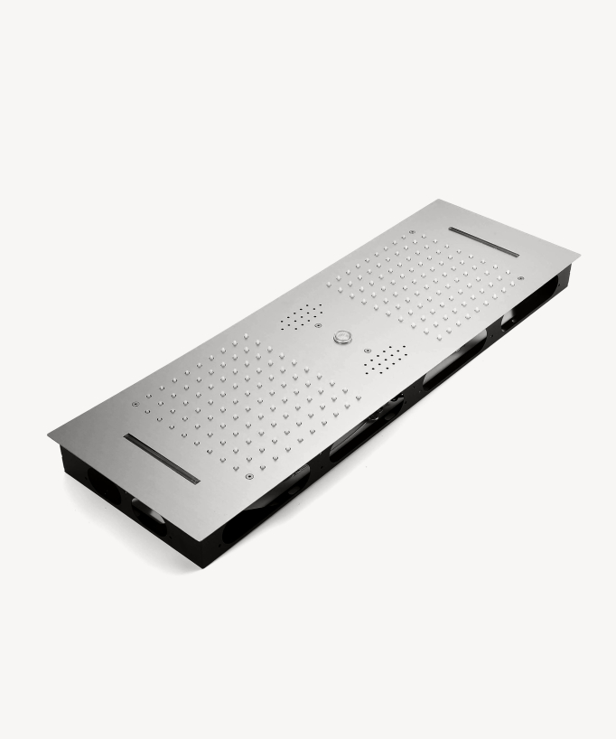 Modern Thermostatic Shower Set - 900x300 mm LED Rain Shower, 3 Body Jets