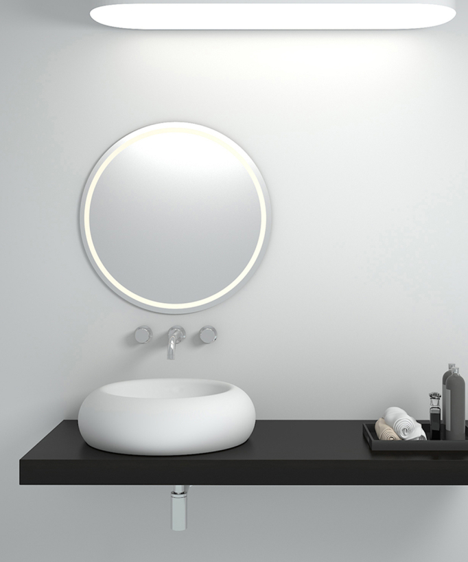 Sibiti Round Countertop Basin - Matte White - Ø46 cm