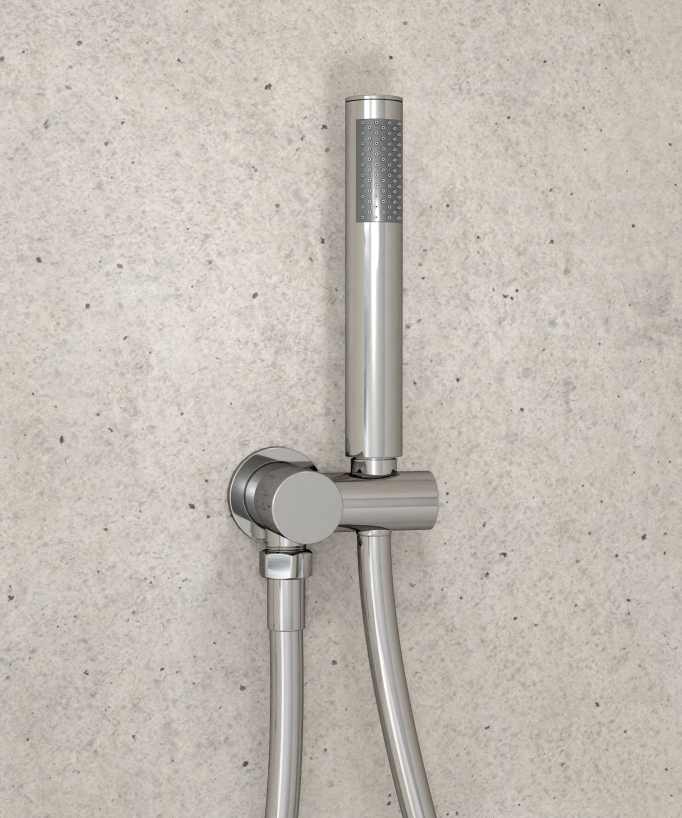 Thermostatic Shower Pack with Round Concealed Head - Chrome