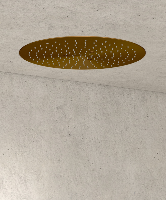 Thermostatic Shower Pack with Round Concealed Head - Brushed Rose Gold