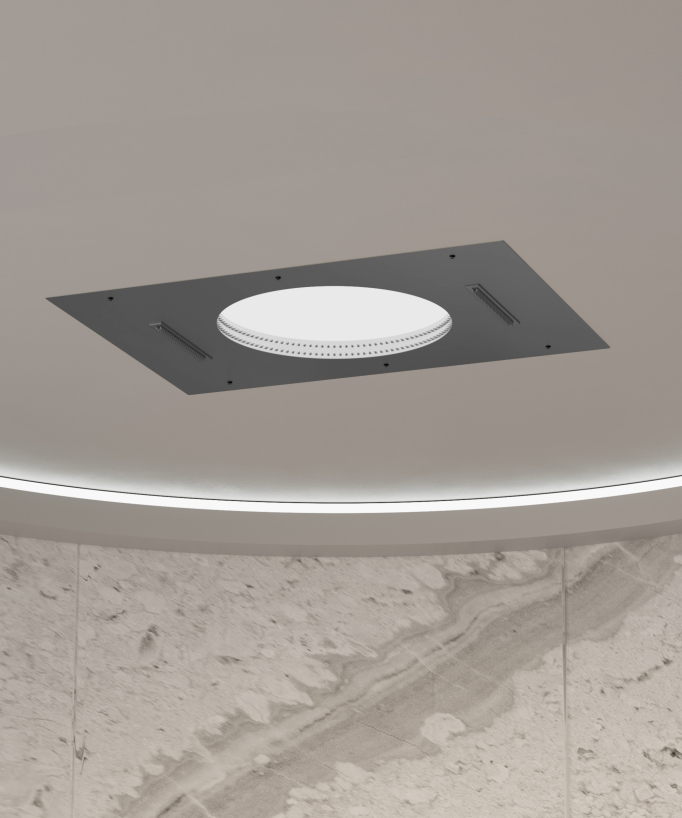 Thermostatic Shower System with Circular Spray, Waterfall & Side Rain Jets
