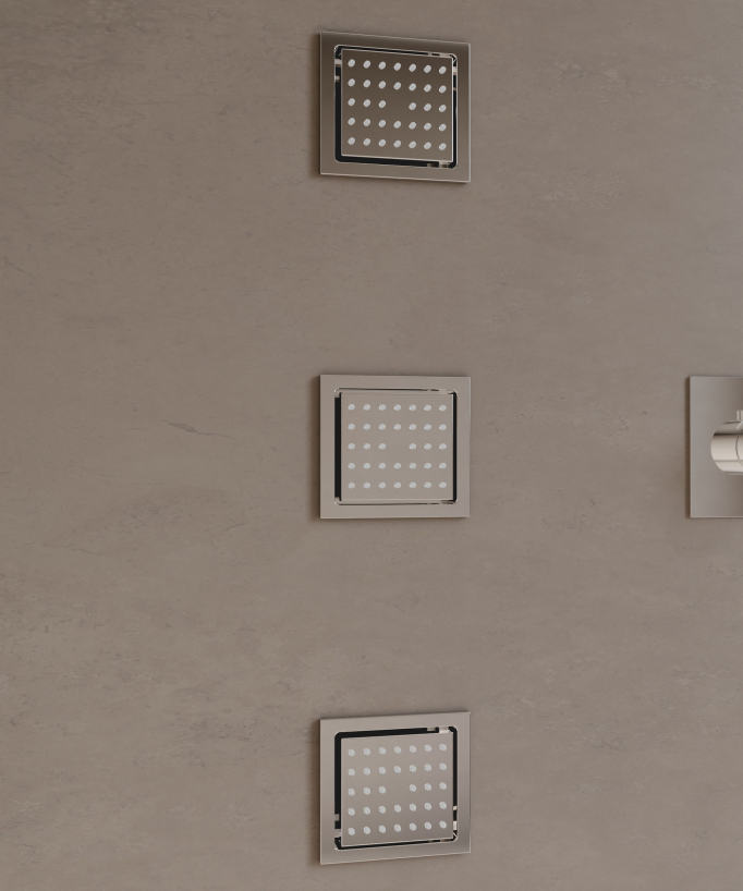 Modern Thermostatic Shower Set - Chrome - 900x300 mm LED Rain Shower, 3 Body Jets