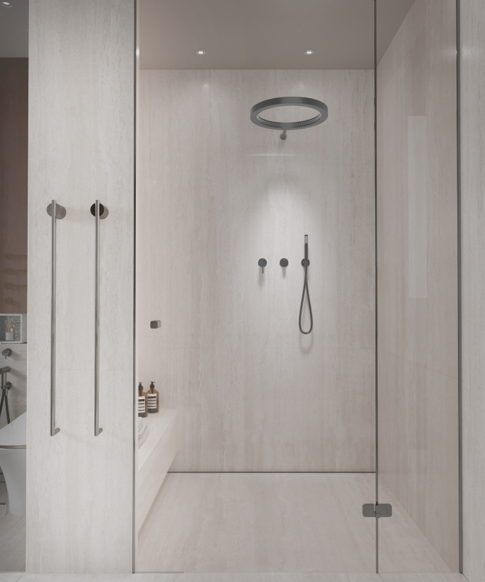 Gunmetal Electric Heated Towel Rail - Two Bars