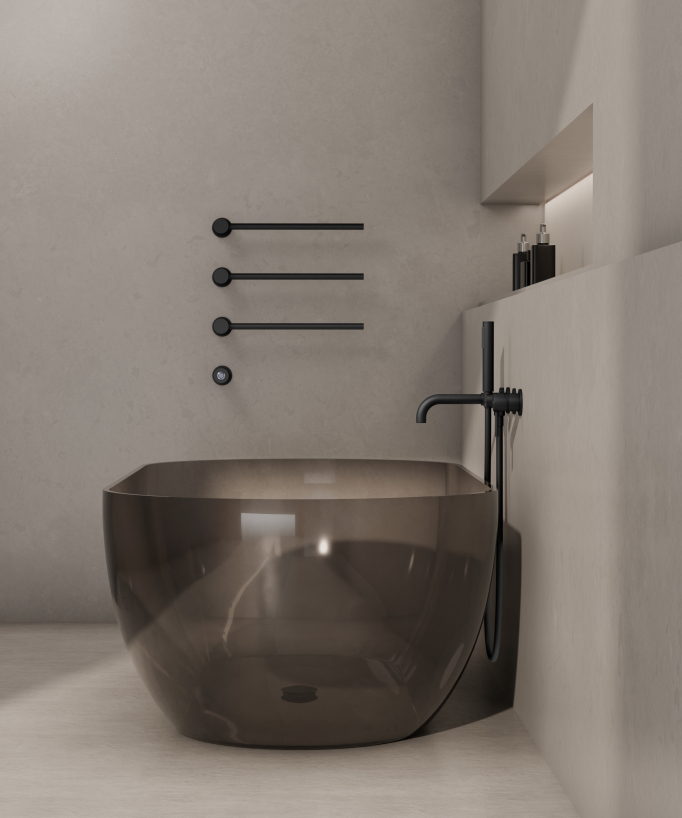 Wall-Mounted Electric Heated Towel Rail - Black