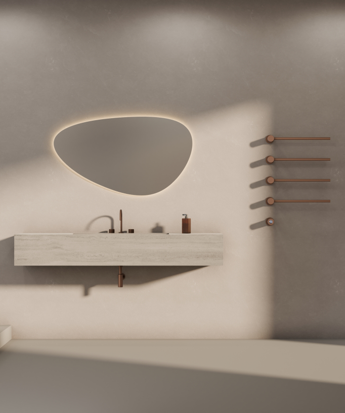 Modern 4-Bar Electric Heated Towel Rail - Brushed Rose Gold