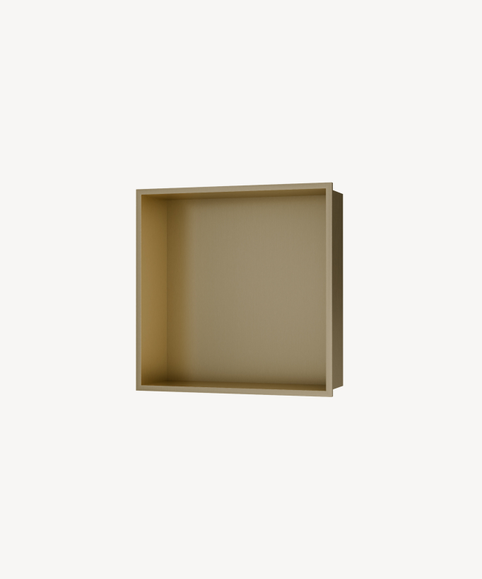 Recessed Bathroom Wall Niche – Brushed Gold