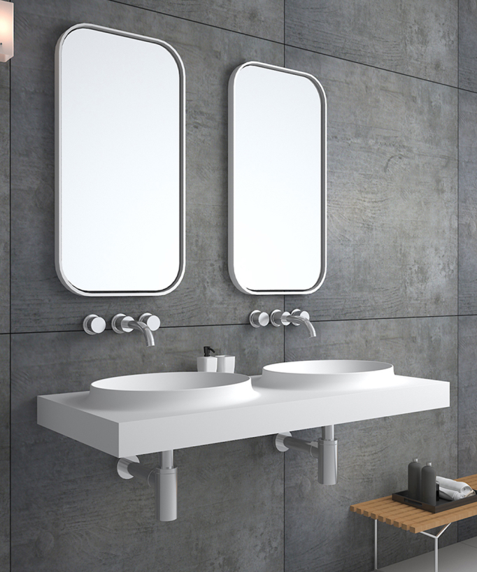 Mongala Wall-Hung Double Basin - Matte White