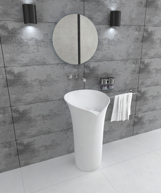 Pointe-Noire Round Freestanding Basin - Matte White