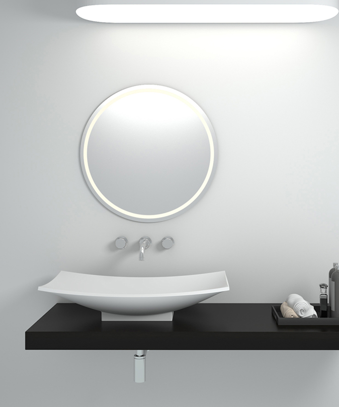 Kamina Rectangular Countertop Basin - Matte White