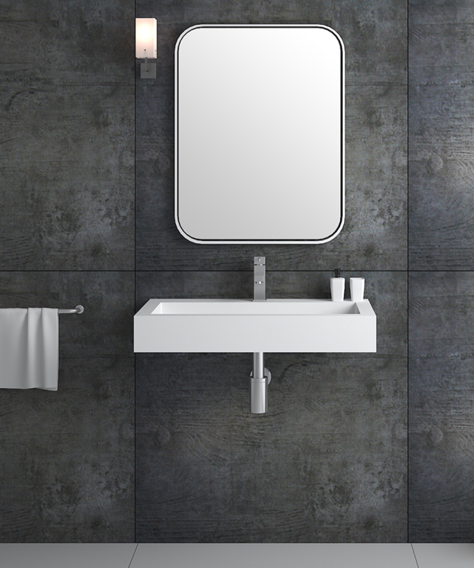 Beni Wall-Hung Basin - Matte White