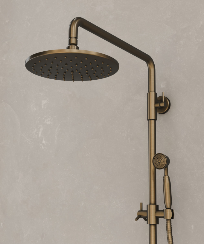 Retro Antique Brass Bath Shower Column - Rome