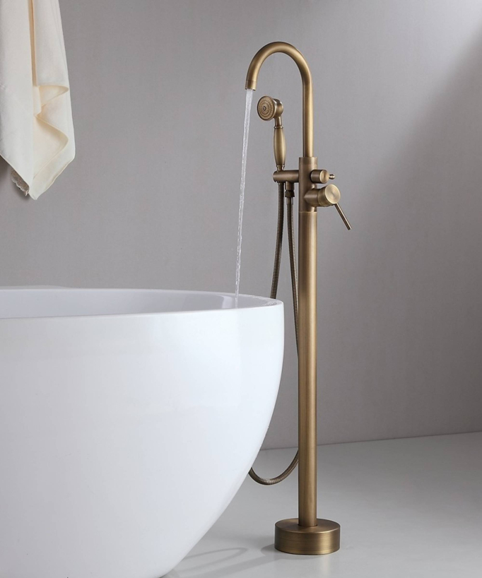 Freestanding Bath-Shower Mixer Tap - Bronze - Corbeau