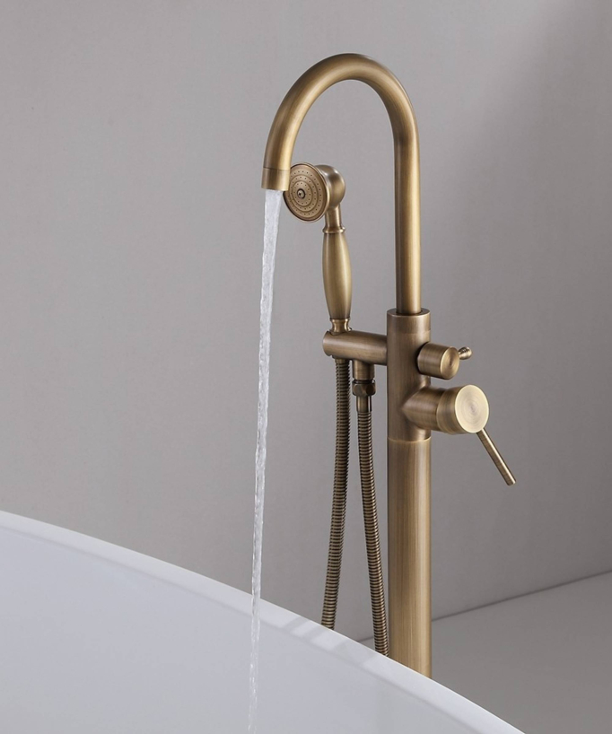 Freestanding Bath-Shower Mixer Tap - Bronze - Corbeau