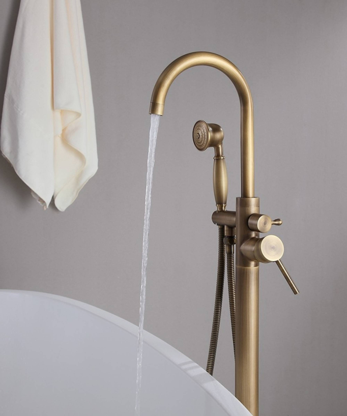 Freestanding Bath-Shower Mixer Tap - Bronze - Corbeau