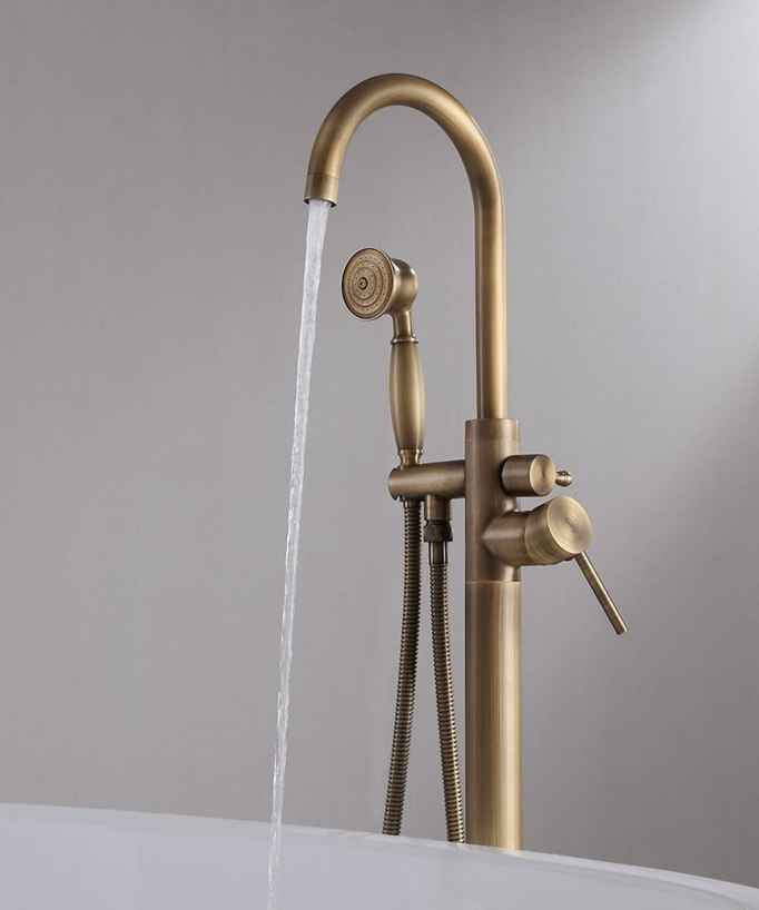 Freestanding Bath-Shower Mixer Tap - Bronze - Corbeau