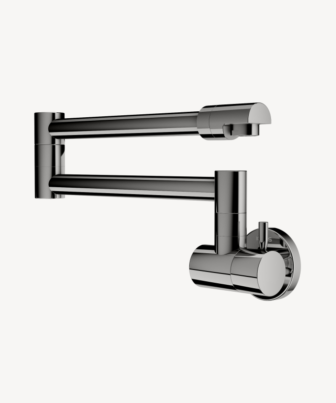 Retractable Wall-Mounted Cold-Water Kitchen Faucet Chrome - Corbeau