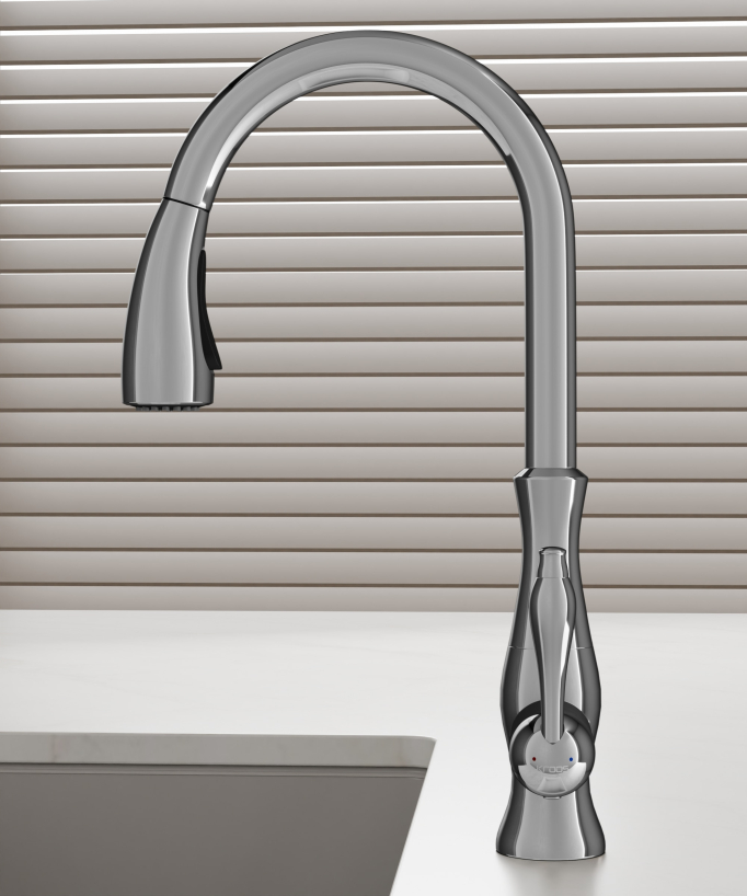 Modern Kitchen Mixer Tap with Pull-Out Spray Hose - Chrome