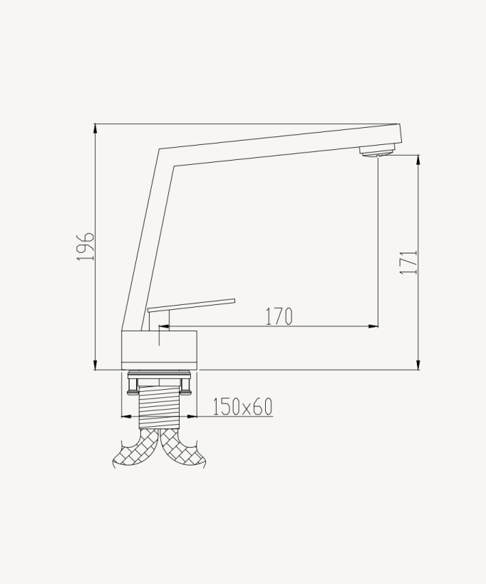 Designer Basin Mixer Tap - Matt Black