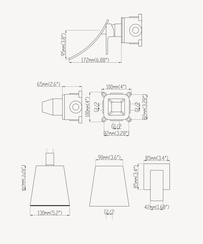 Wall-Mounted Waterfall Basin Mixer - Santa Maria