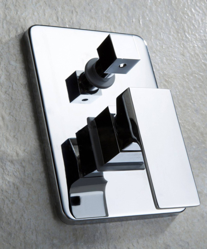 Concealed Waterfall Shower Pack with Hand Shower - Chrome Finish
